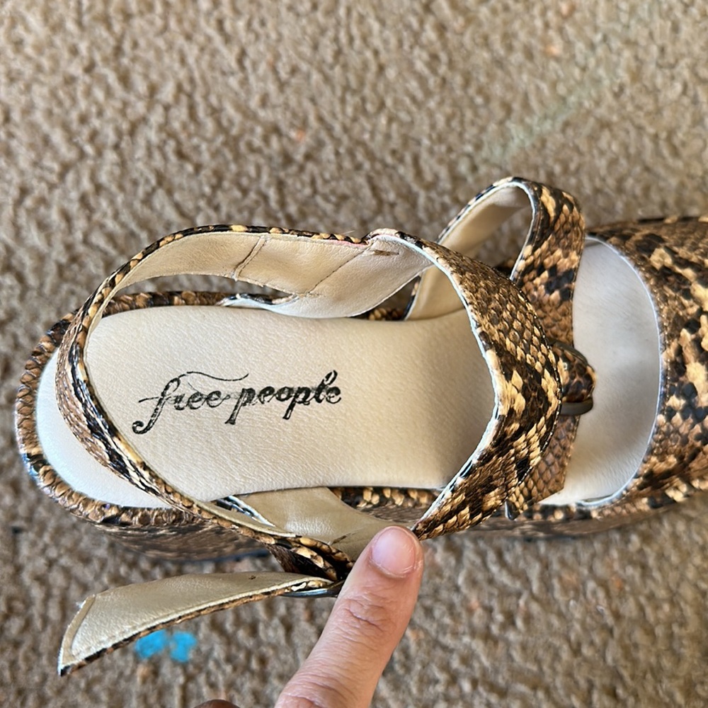 Free People Snake Print Sandals - image 2